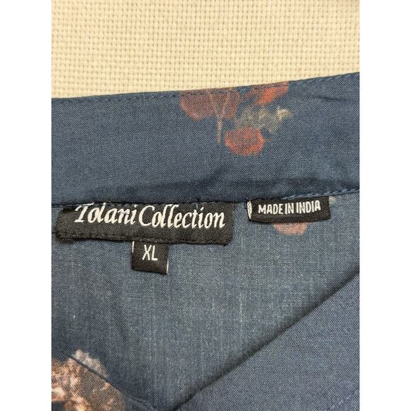 Tolani Collection Tunic Blouse 100% Modal Blue Floral Women’s Sz XL Fairy Boho - Picture 12 of 14